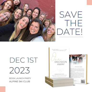 RSVP to the One Decision Away book launch party!